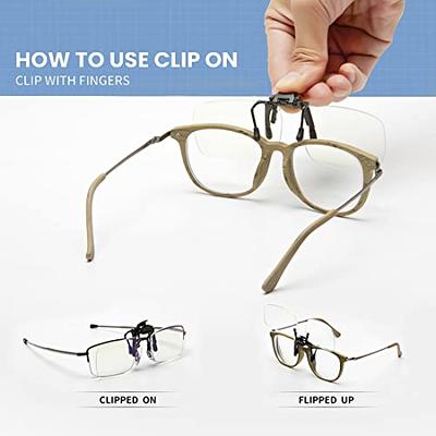 Riwissipa Reading Glasses Clip On and Flip Up Blue Light Blocking Magnifying  Glasses Magnifiers Lenses Readers for Unisex (Transparent, 2.00) - Yahoo  Shopping