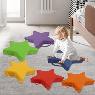 8 Pcs Extra Thick Flexible Seating Floor Cushions Assorted Colored