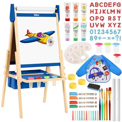 Belleur All-in-One Art Easel for Kids with 2 Paper Rolls & Deluxe  Accessories, Adjustable Magnetic Double Sided Whiteboard & Chalkboard, Painting  Kid Easel for Toddlers 2-8, Ideal Christmas Gift - Yahoo Shopping