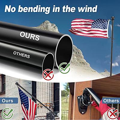 Flag Poles for Outside House - 5ft Tangle Free Flag Pole for House,Flagpoles  Residential with Multi-Position Holder Bracket,Heavy Duty Flag Pole Kit  High Wind Resistant for Outdoor,Porch,Truck-Black - Yahoo Shopping