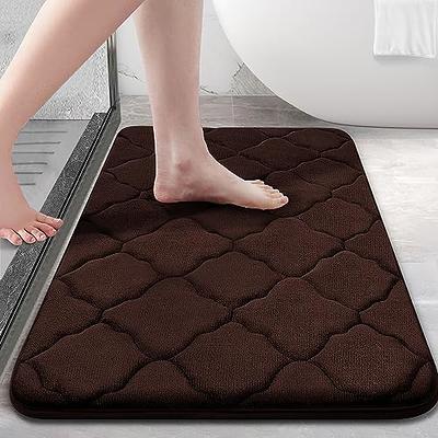 OLANLY Memory Foam Bath Mat Rug 32x20, Ultra Soft Non Slip and Absorbent Bathroom  Rug, Machine Wash Dry, Comfortable, Thick Bath Rug Carpet for Bathroom  Floor, Tub and Shower, Brown - Yahoo