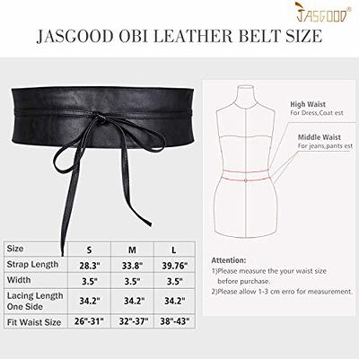 JASGOOD Plus Size Women Wide Belts Fashion Patent Leather Waist Belt for  Dresses 