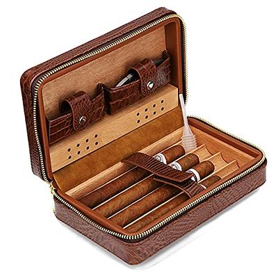 Alligator Zip Cigar Travel Case with Cutter