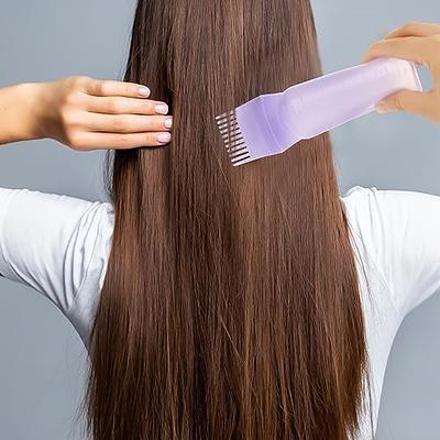 Oil Comb Applicator Bottle Root Comb Applicator Bottle Hair Coloring Root  Applicator Bottle Hair Oil Applicator Bottle with Comb 6 Pcs 