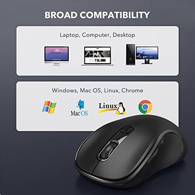  Deeliva Wireless Keyboard and Mouse, Keyboard and Mouse  Wireless Quiet Full Size Ergonomic Keyboard Mouse Combo with Number Pad for  Computer,Laptop,Desktop,PC (Black) : Electronics