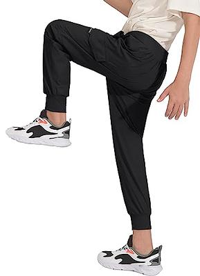 BALEAF Boy's Hiking Pants Quick Dry Youth Cargo Joggers Lightweight Elastic  Waist Pants Casual Athletic Running Outdoor Black M - Yahoo Shopping
