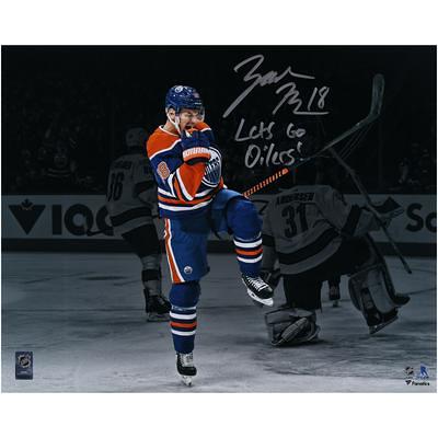 Darnell Nurse Edmonton Oilers Autographed 16 x 20 Navy Alternate