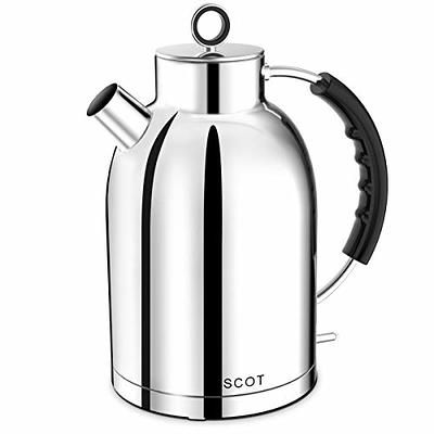 Electric Kettle,ASCOT Electric Kttle Stainless Steel Tea Kettle Fast Boiling