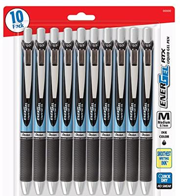 EnerGel RTX Refillable Liquid Gel Pen, 0.7mm, Black Ink 3-pk