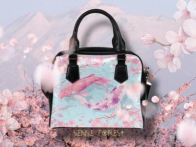 Hand-Painted Cherry Blossom Suitcase