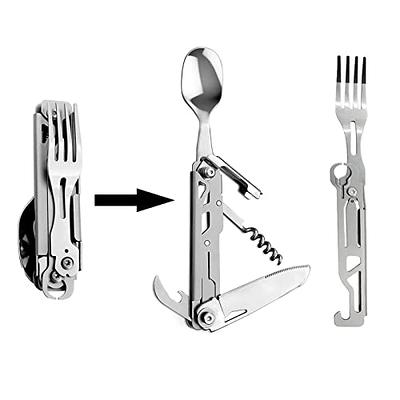 xuebi 10Pcs Military Style Can Openers Stainless Steel Camping Can