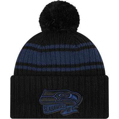 Girls Youth New Era Cream Denver Broncos Frost Knit Beanie with Pom