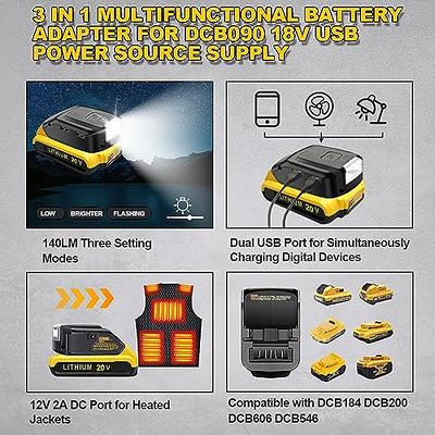 Konverter USB Telefon Ladegerät Li-Ion Akku Adapter 12V / 20V für Dewalt  Dcb090