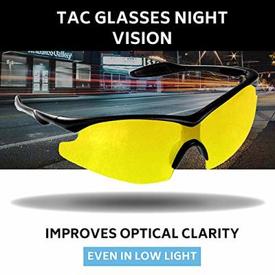 Polarized Tac HD Night Vision Glasses for Men Driving Sports Aviator  sunglasses