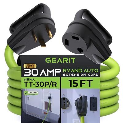 GearIT 20-Amp RV Power Extension Cord (75 Feet) 3-Prong NEMA TT-30P to  L5-30R - Twist Locking Adapter, 125-Volt 10/3 STW 10AWG Gauge 3C, RV  Trailer Campers, ETL Listed - Yahoo Shopping