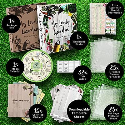Garden Journal, 3 Ring Full Page 8.5x11 Binder. Seed Packet Organizer Kit,  Perfect Planner & Almanac & Notebook for Gardeners, Ideal Gift for Farmers  and Garden Enthusiasts (Gardening Binder with Calendar) 