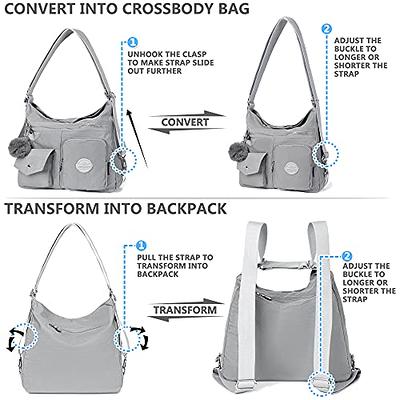 Multipurpose Hobo Purse for Women with Antitheft RFID, Waterproof