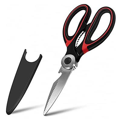  iBayam Kitchen Scissors All Purpose Heavy Duty Meat Poultry  Shears, Dishwasher Safe Food Cooking Scissors Stainless Steel Utility  Scissors, 2-Pack (Black Red, Black Gray) : Home & Kitchen