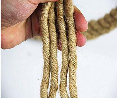 Twisted Manila Rope Jute Rope (1 Inch x 50 Feet) Natural Thick