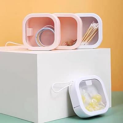 2pcs Hair Tie Organizer Boxes,small Portable Hair Tie Holder Organizer Can  Be Stackable Or Hung On The Wall,best For Hair Ties Storage Or Small Items