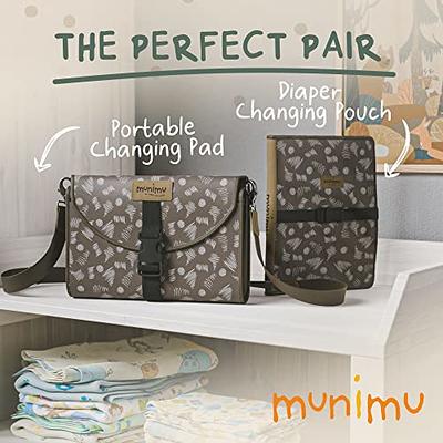 munimu® Portable Baby Diaper Changing Pad – Stylish Travel Changing Mat Bag  with 5 Pockets & Adjustable Strap Converts into an XXL Waterproof Changing  Pad – Portable Changing Pads, Brown - Yahoo Shopping