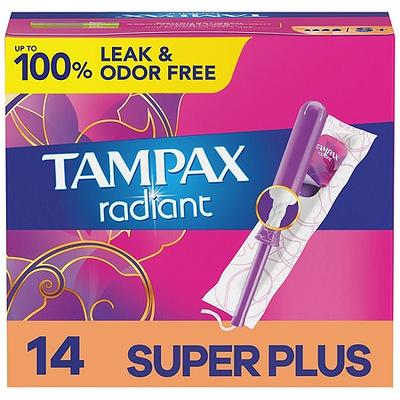 Tampax Radiant Radiant Tampons Unscented - Super Plus Absorbency 14.0 ea -  Yahoo Shopping