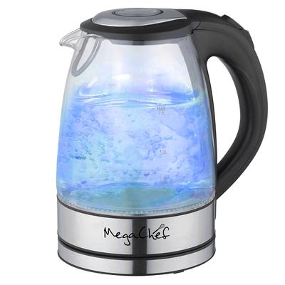 MegaChef 1.7 Liter Stainless Steel Electric Tea Kettle Silver - Office Depot