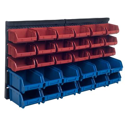 Stalwart 7 in. W Red and Black Plastic 4-Drawer Small Parts