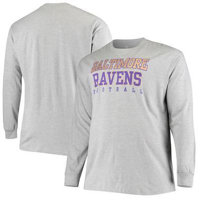 Men's Fanatics Branded Heathered Gray Los Angeles Rams Big & Tall Practice Long  Sleeve T-Shirt 