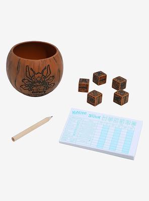 Yahtzee Disney Stitch Classic Dice Game With Tiki Style Dice Cup