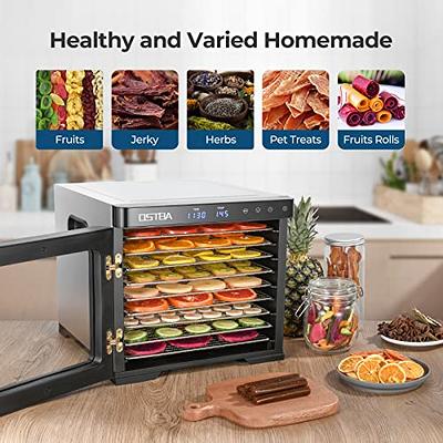  Elite Gourmet EFD319DKG Food Dehydrator, 5 BPA-Free 11.4 Trays  Adjustable Temperature Controls, Jerky, Herbs, Fruit, Veggies, Dried  Snacks, Black and Grey: Home & Kitchen