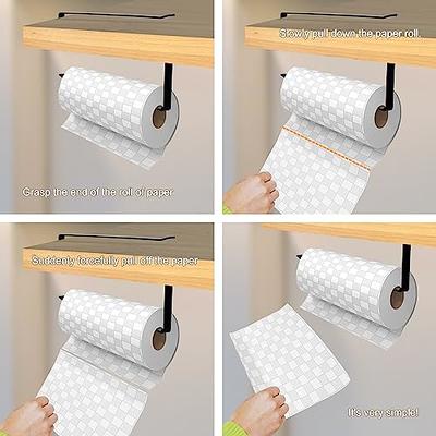 PAYANGPU Paper Towel Holder Under Cabinet, 2 Pack Paper Towel Holder  Dispenser Hanger Under Cabinet Roll Rack Sliding Wall Mount Hanging for Kitchen  Bathroom Pantry Toilet No Drilling - Yahoo Shopping
