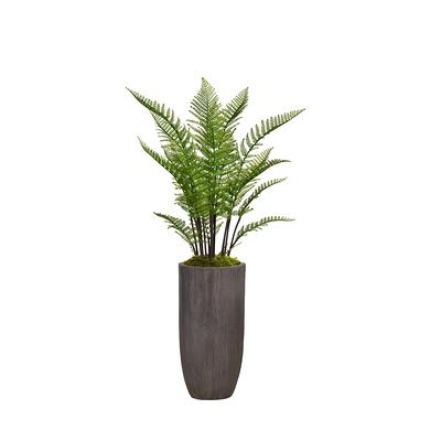 GnFlus Artificial Snake Plant with Ceramic Pot, 16 Inch Faux