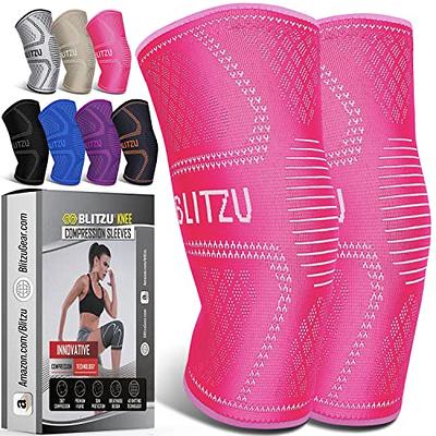 2 Pack Knee Brace, Knee Compression Sleeve Support for Men and