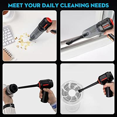 Compressed Air Duster & Mini Vacuum Keyboard Cleaner 3-in-1, New