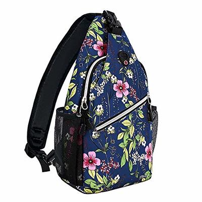 Lumesner Sling Bag Crossbody Backpack with USB Charging Port Hiking Daypack  Shoulder Bag Chest Bag for Hiking Walking Travel Black