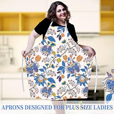 Flower print cooking accessories apron kitchen aprons for women