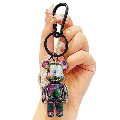 I Love Chicago Metal Teddy Bear Keychain