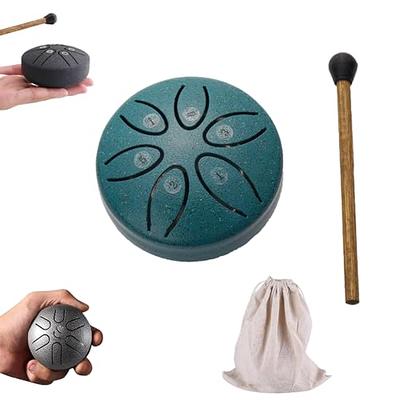 Lronbird Steel Tongue Drum 6 Inch 8 Notes Hand Drums with Bag Sticks Music  Book, Sound Healing Instruments for Musical Education Entertainment