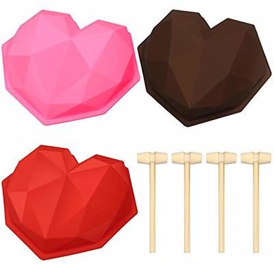 Verceco Heart Bubble Cube Candle Mold Silicone Mold for Candle Making  Valentine's Day Love Gift Magic Chocolate Mousse Cake Mold (6cm)