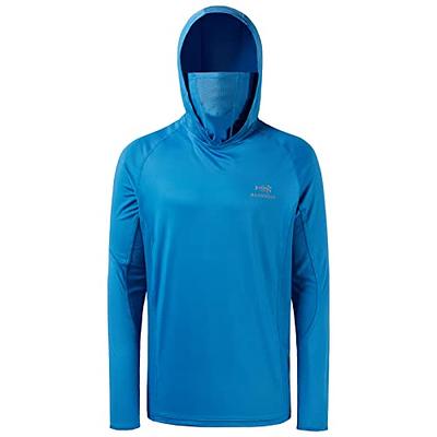 BASSDASH UPF 50+ Men's Long Sleeve Fishing Shirt with Mask UV Neck Gaiter  Hoodie (Malibu Blue, Medium) - Yahoo Shopping