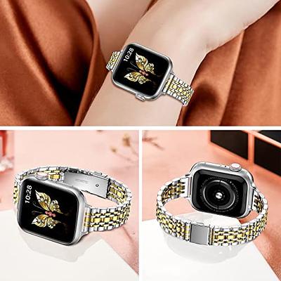 Leather Bands Compatible with Apple Watch Band 38mm~41mm 42mm~49mm,Fallow  Strap Compatible with Apple Watch Apple Watch Series Ultra 8 7 6 5 4 3 2 1  SE Women Men