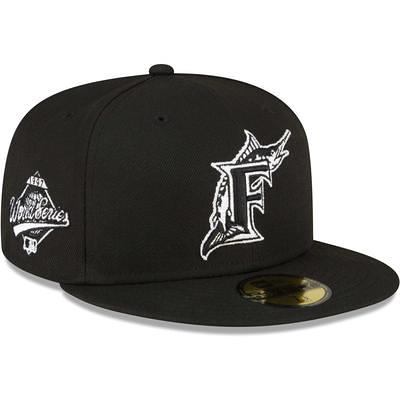 Men's New Era White/Orange Florida Marlins Cooperstown Collection Flamingo 59FIFTY Fitted Hat