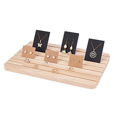 PH PandaHall Jewelry Display Stand Earring Necklace Display Holder 13x9  Inch Wood Business Card Holder Jewelry Organizer Table Displays for Selling  Earring Showing Jewelry Displaying - Yahoo Shopping