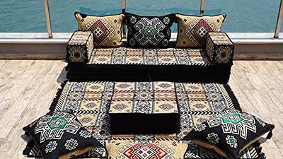 8 Thickness Floor Cushions, Turkuoise Floor Couches, Arabic Majlis