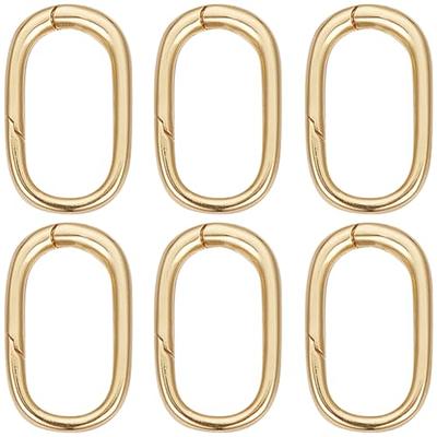 SUNNYCLUE 1 Box 6Pcs 3 Sizes Brass Oval Key Rings Spring Gate Ring 18k Gold  Keychain Carabiner Lock Clasps Connector Fastener for Jewelry Making  Keychains Bag Purse Handbag Strap Crafting Supplies - Yahoo Shopping