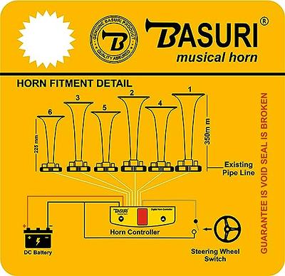  BASURI® Musical Air Horn, 12/24 Volt, 130 DB