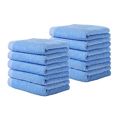 Yoofoss Luxury Bamboo Washcloths Towel Set 10 Pack Baby Wash Cloth for Bathroom-Hotel-Spa-Kitchen Multi-Purpose Fingertip Towels and Face Cloths 10