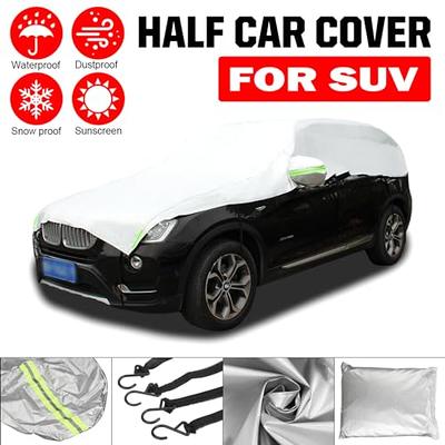 Car Windshield Snow Cover, Half Car Cover Top Waterproof All Weather,  Winter car Cover Windproof Dustproof UV Resistant Snowproof Car Body  Covers