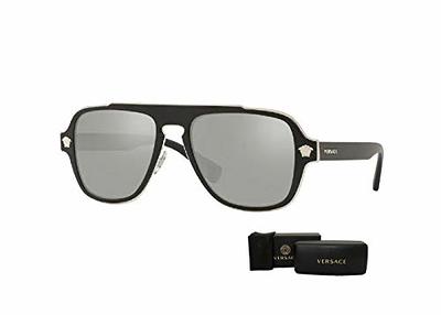 Versace VE2199 MEDUSA CHARM Square Sunglasses For Men + BUNDLE with  Designer iWear Eyewear Care Kit